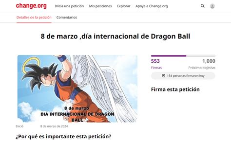 8 marzo dragon ball|Piden que el 8 de marzo sea el Día de Dragon Ball — Kudasai.